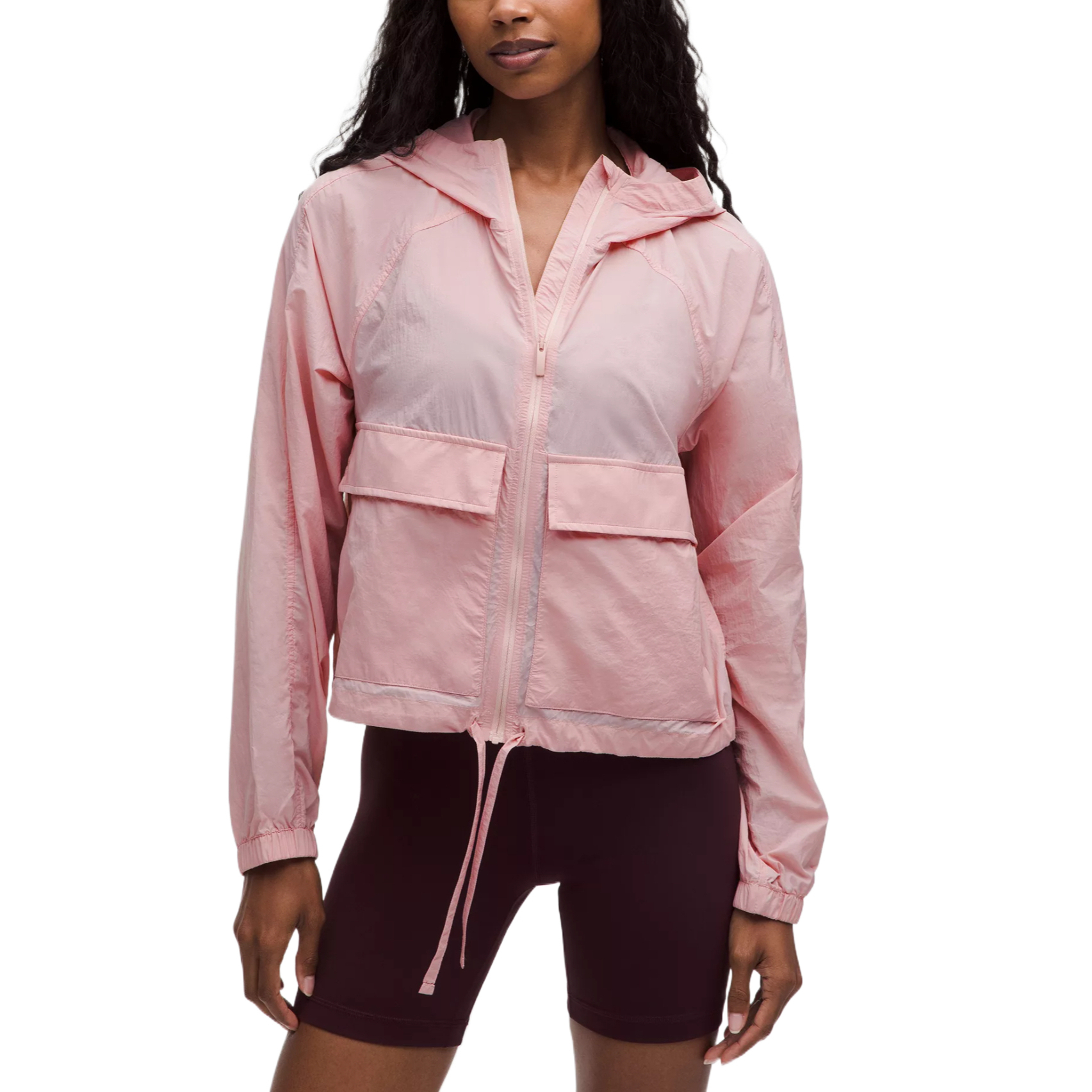 Shop (W) Chaqueta Lululemon Glyde - Impermeable, Cortavientos, Suelta con Capucha. LW4CJRS