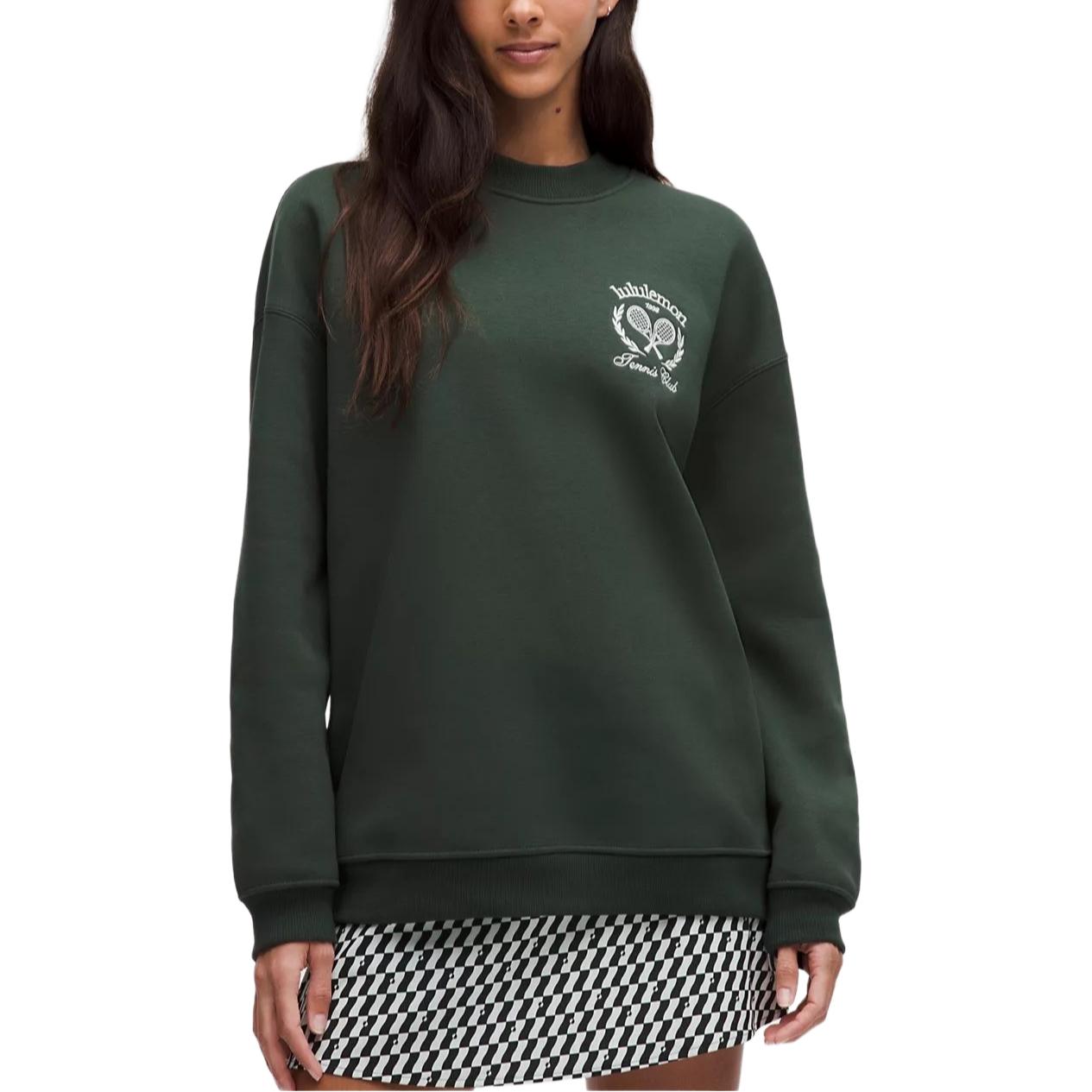 Order (W) Lululemon Heavyweight Krew Leher Bulat Kasual Sweatshirt. LW3HRYS