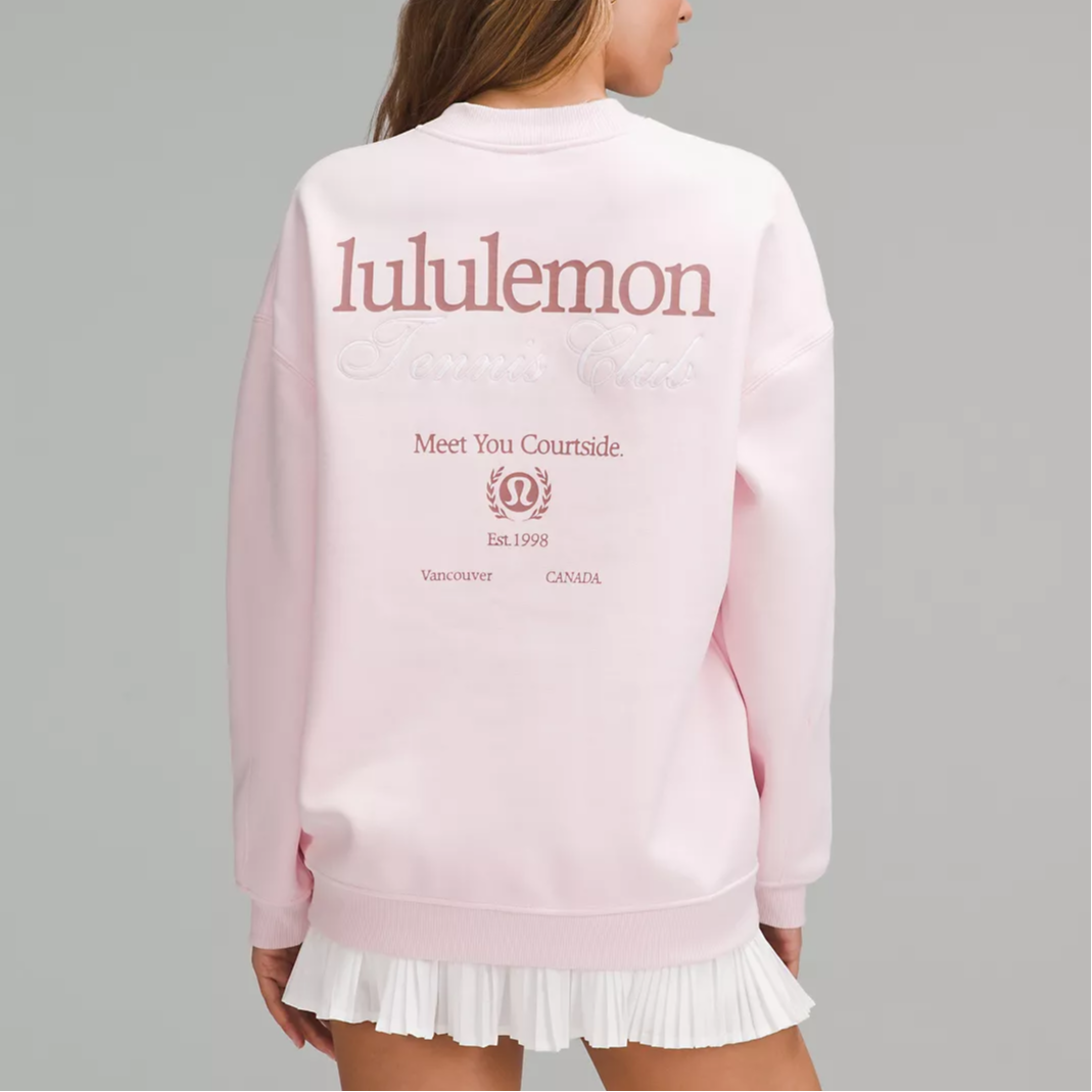 Cheap (W) Lululemon Heavyweight Krew Leher Bulat Kasual Sweatshirt. LW3HRYS