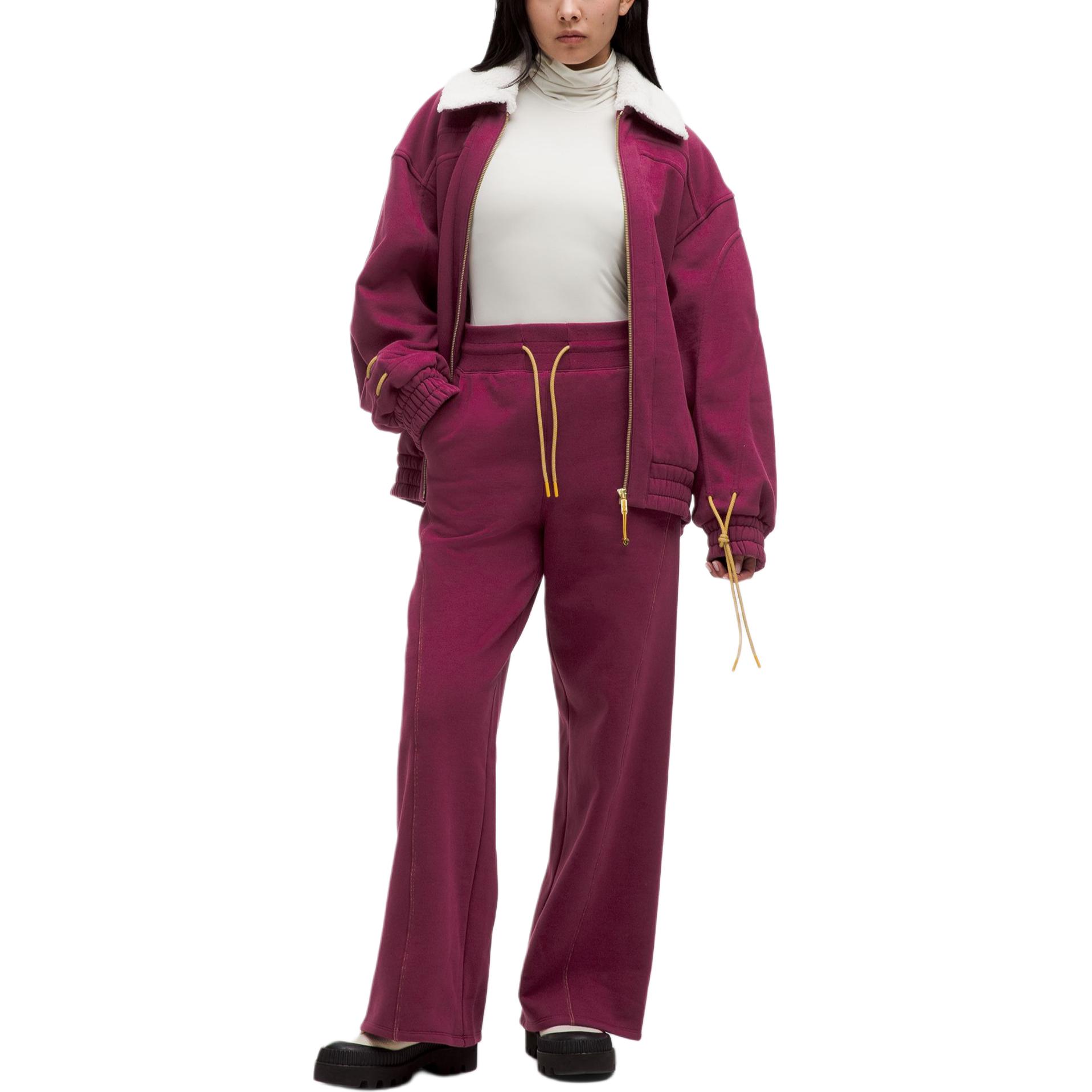 Details for (W) Lululemon 高腰抓绒阔腿新年款长裤 LW5GQZA