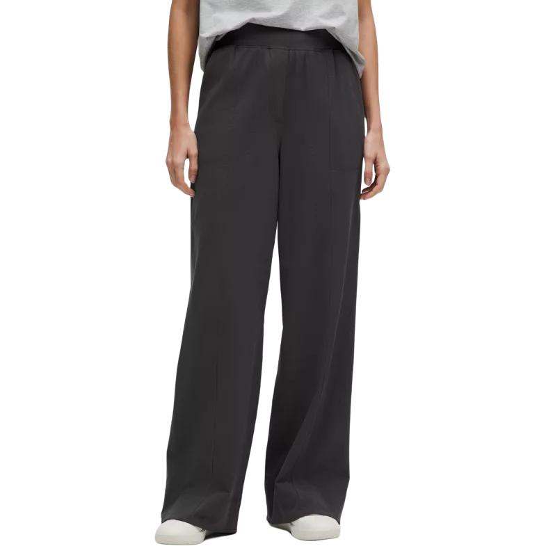 (Women) Lululemon  High-Waist Wide-Leg Casual Pants Solid Color LW5GUZS