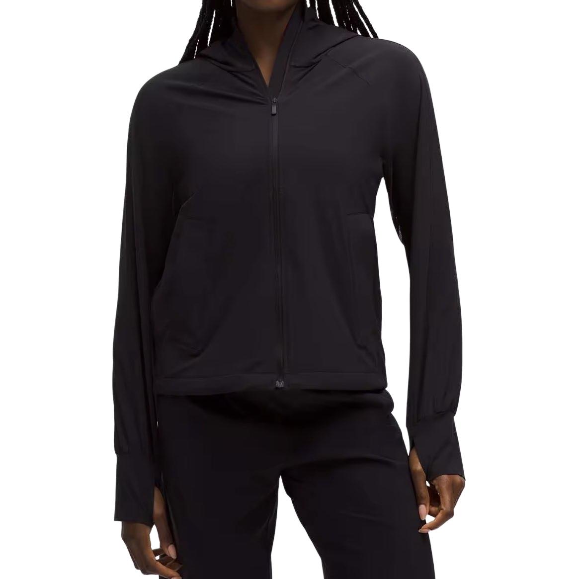 Cheap (W) Lululemon Chaqueta con Capucha UVP Ligera con Cremallera Frontal LW4CLZS