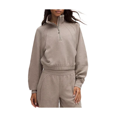 (Women) Lululemon Scuba Lightweight Relaxed Fit Cropped Pullover Sweatshirt. LW3JCTS