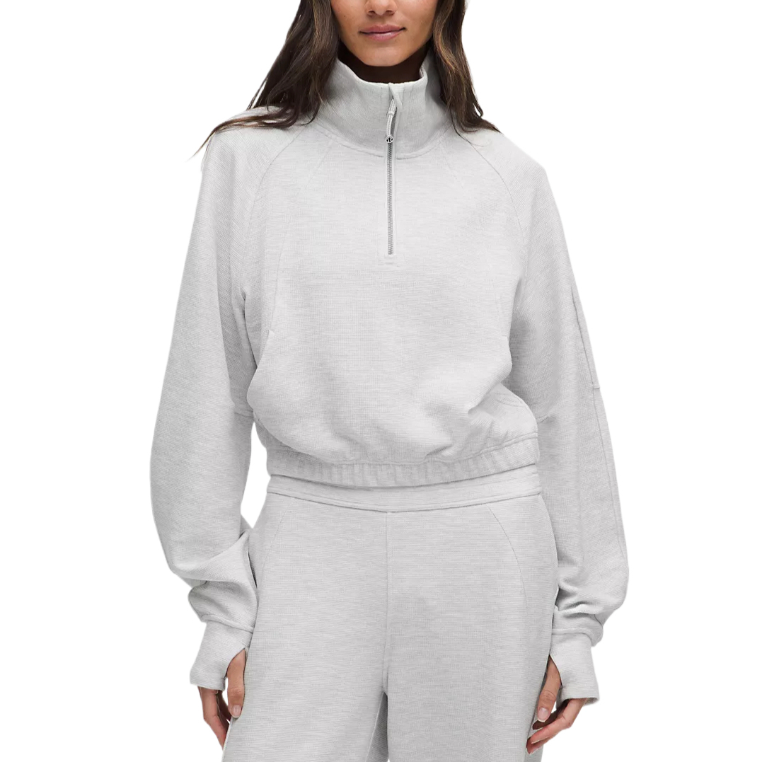 Order (W) Lululemon Sudadera Ligera Cropped Scuba Relaxed Fit para Mujer. LW3JCTS