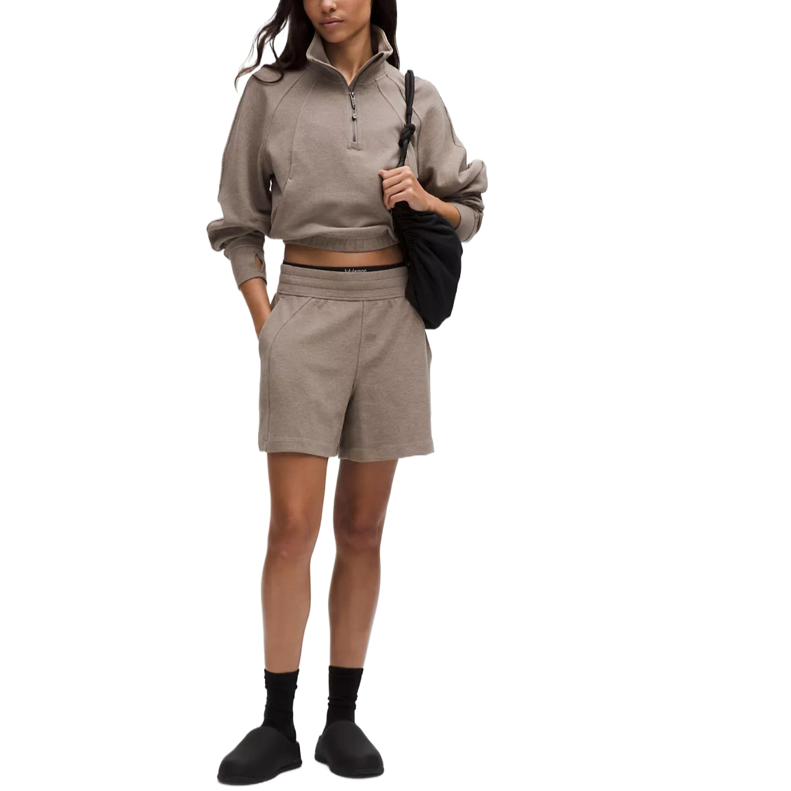 Sizing (W) Lululemon Sudadera Ligera Cropped Scuba Relaxed Fit para Mujer. LW3JCTS