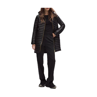 (Women) Lululemon Slim Fit Down Jacket Black Long Sleeve Stylish Comfort LW4CLFS