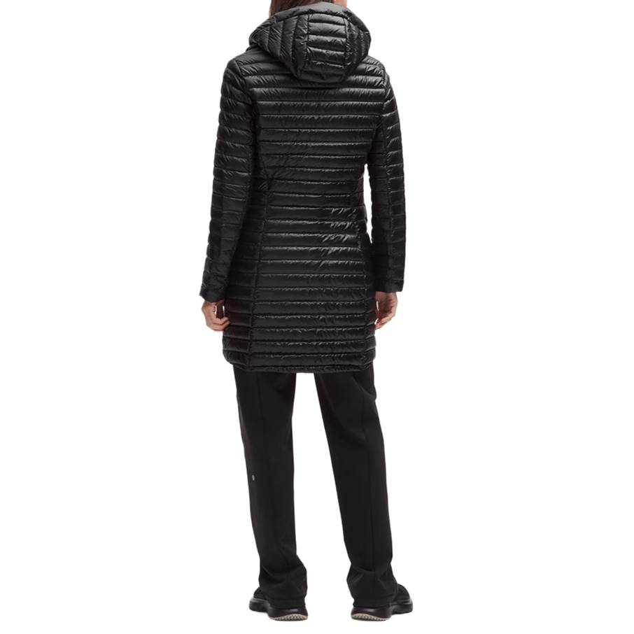 Lookbook (W) Chaqueta Ajustada Lululemon Negra de Plumas Manga Larga Cómoda y Elegante LW4CLFS