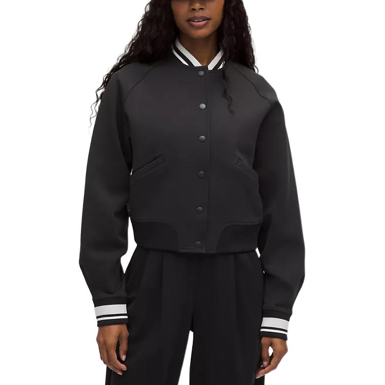 Order (W) Lululemon Jaket Varsity Lengan Panjang Fit Longgar Kalis Angin. LW3JG2S