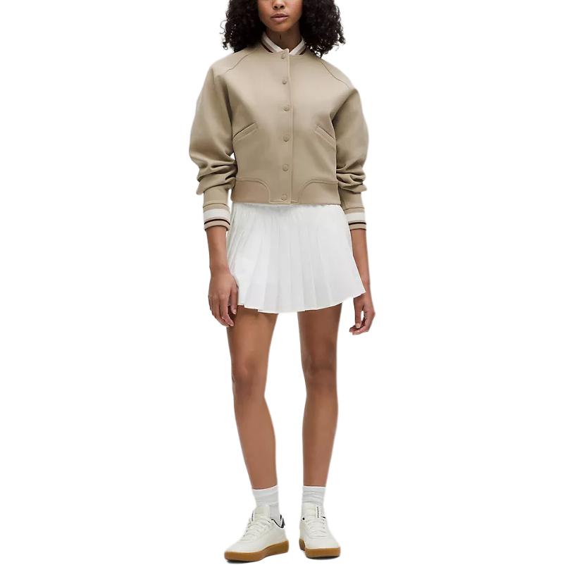 Sizing (W) Lululemon Jaket Varsity Lengan Panjang Fit Longgar Kalis Angin. LW3JG2S