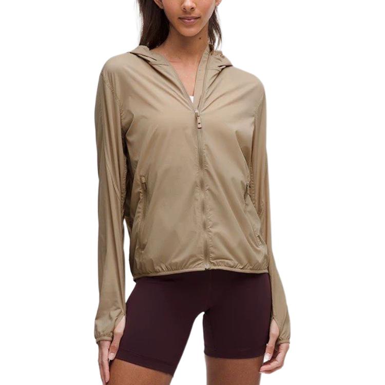 Cheap (W) Lululemon Chaqueta con Capucha de Manga Larga Transpirable y de Color Sólido. LW4CJAS