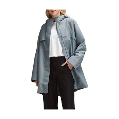 (Women) Lululemon Solid Color Mid-Length Loose Hooded Windbreaker LW4CE6S