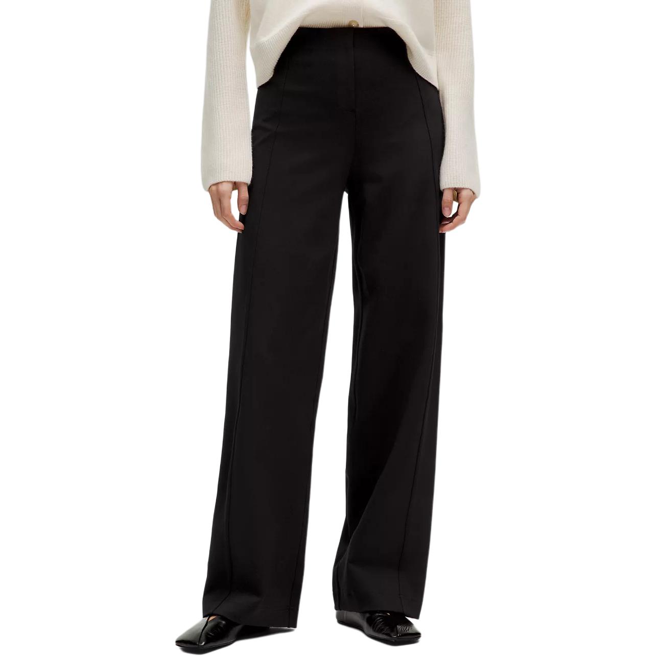 (Women) Lululemon  Straight-Leg Stretch Knit Casual Pants in Solid Ponte Fabric. LW5GLBS