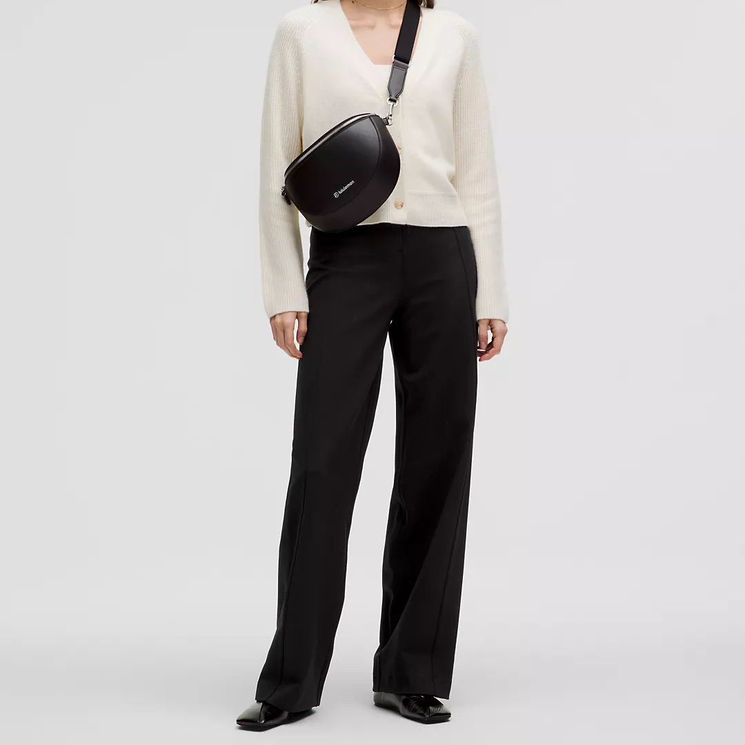 Purchase (W) Lululemon Celana Kasual Knit Stretch Kaki Lurus Bahan Ponte Solid. LW5GLBS