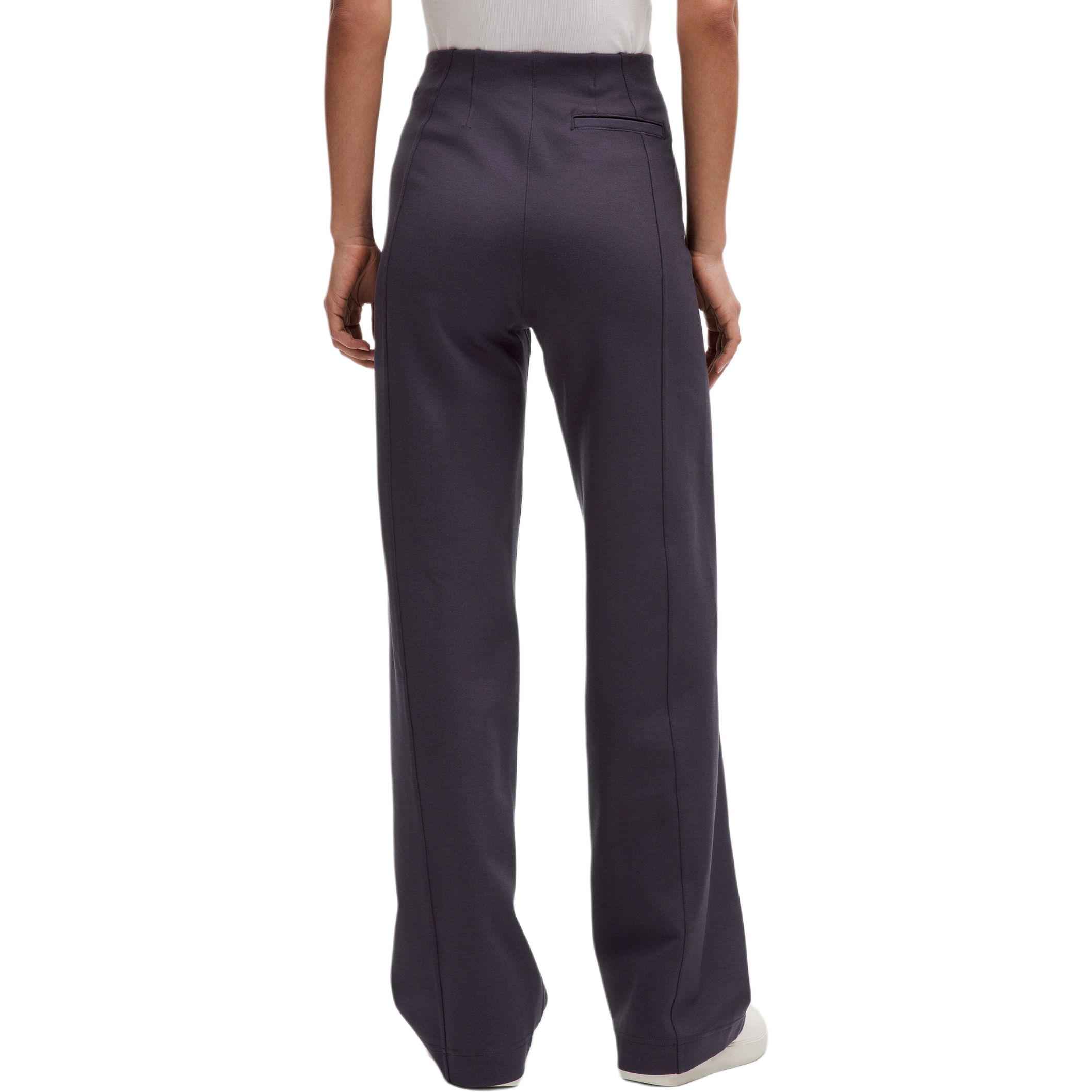 Sizing (W) Lululemon Celana Kasual Knit Stretch Kaki Lurus Bahan Ponte Solid. LW5GLBS