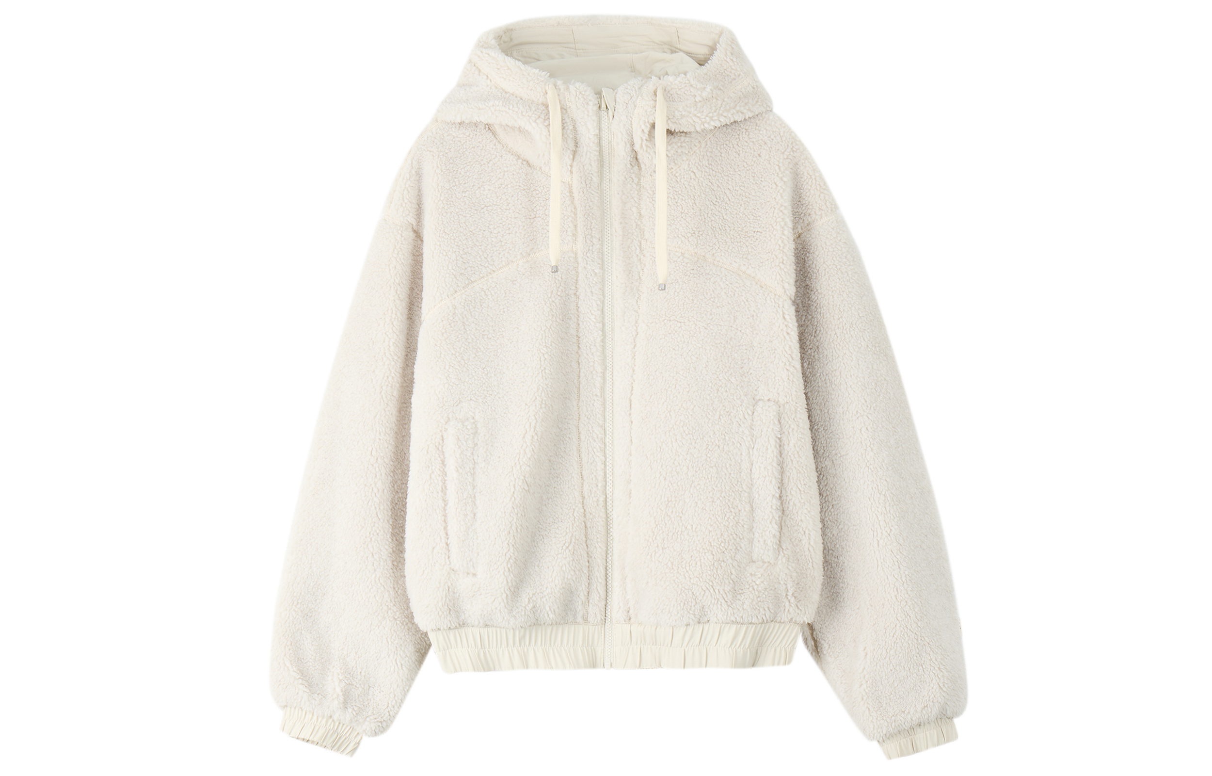 (Women) Lululemon  Textured Reversible Hooded Jacket Casual Short Coat LW3FZ5S