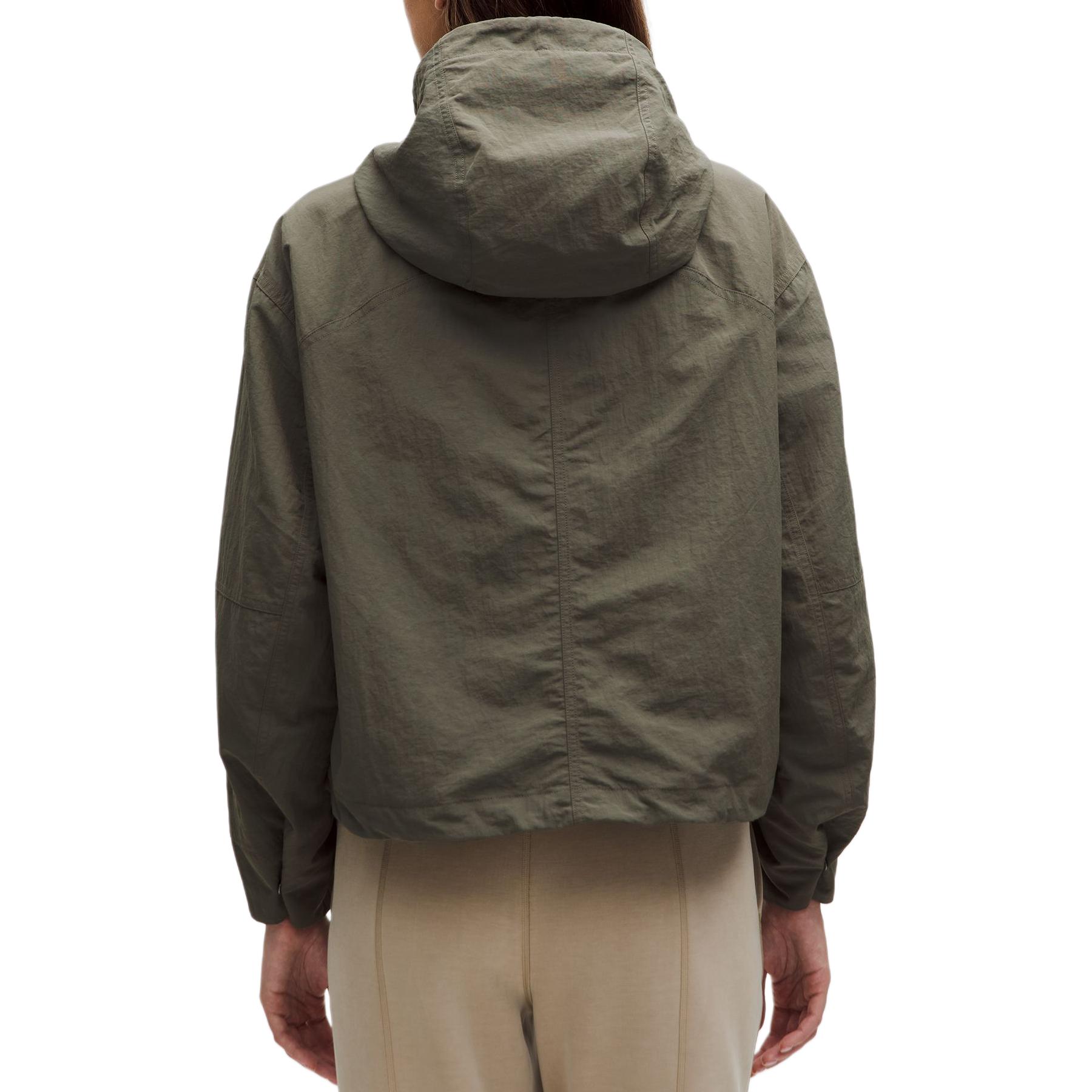 Cheap (W) Lululemon Jaket Berhud Warna Solid Serbaguna LW4CI0S