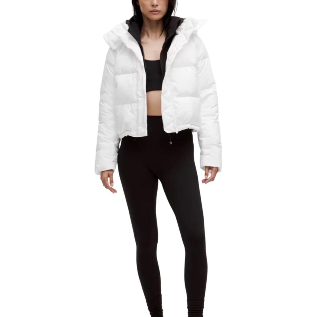 Sizing (W) Lululemon Wunder Puff Chaqueta Corta Acolchada con Capucha y Pluma 600 Fill. LW4BWPS,LW4CADS