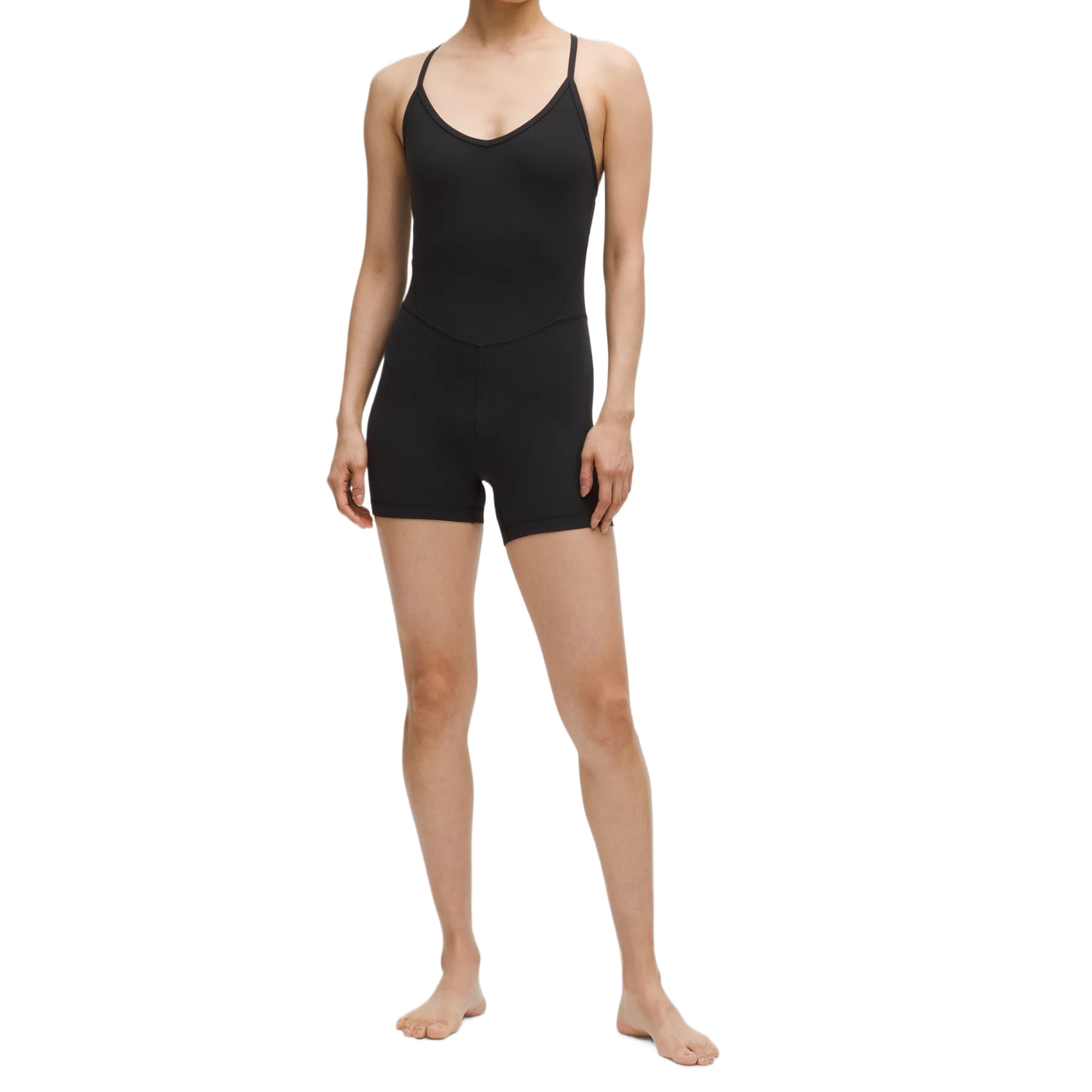 (Women) Lululemon Align™ Cross-Back 4" Nulu™ Yoga Bodysuit - Women’s Black LW1FROS