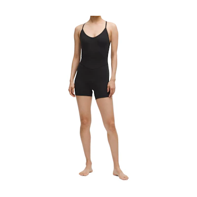 (Women) Lululemon Align™ Cross-Back 4" Nulu™ Yoga Bodysuit - Women’s Black LW1FROS