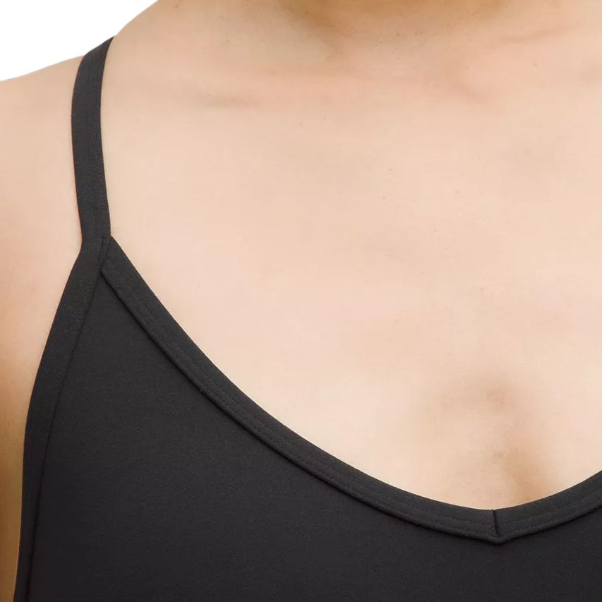 Shop (W) Lululemon Align™ Cross-Back 4" Nulu™ Bodysuit Yoga Wanita - Hitam LW1FROS