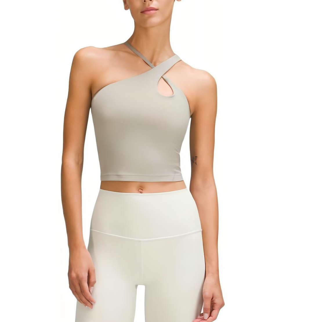 (Women) Lululemon Align Cross-Strap Tank Top Casual Sportswear - Earth Gray LW1ELDS