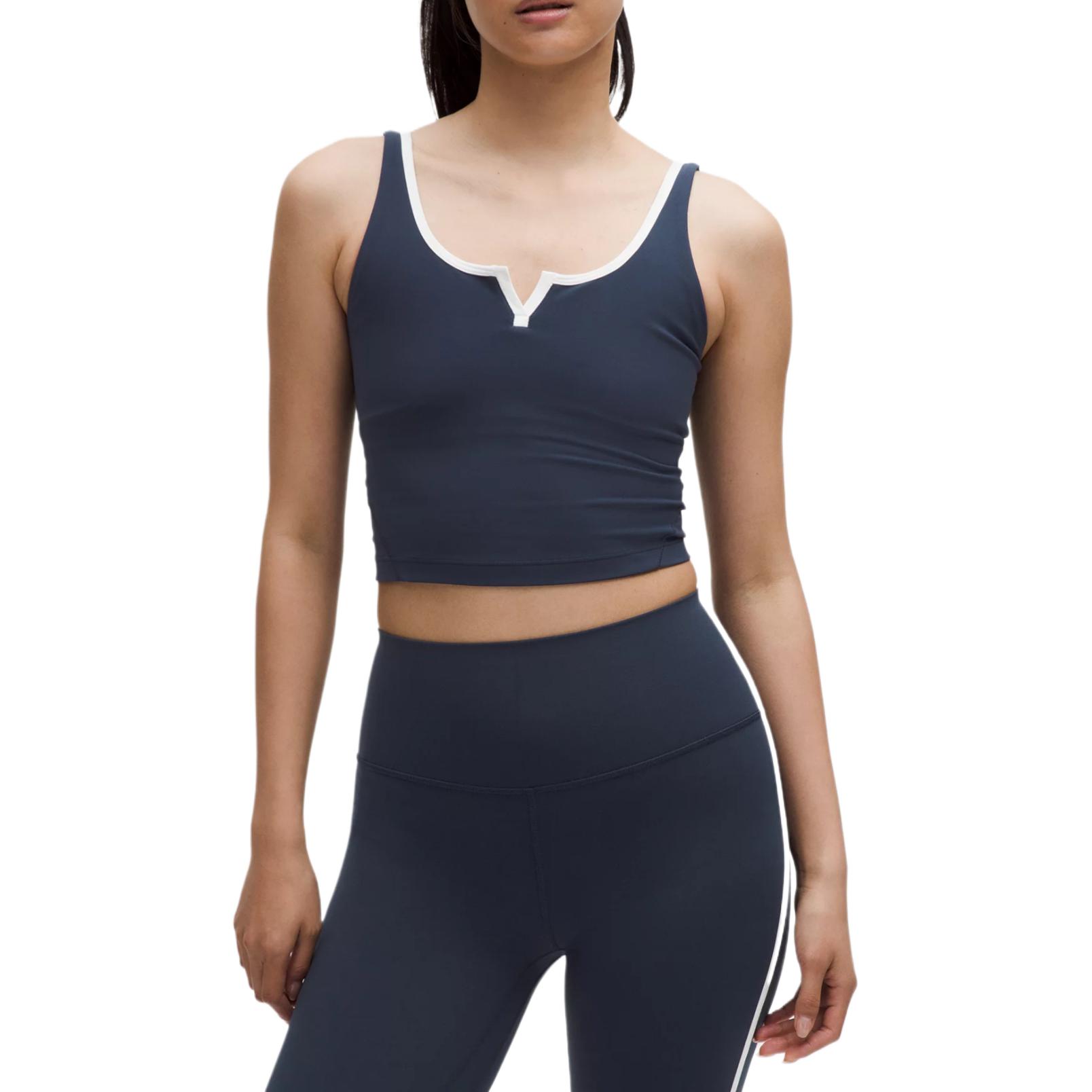(Women) Lululemon Align Notched-Neck Tank Top Women - Soft, Stylish Yoga Tank with Light Support. LW1FNWS