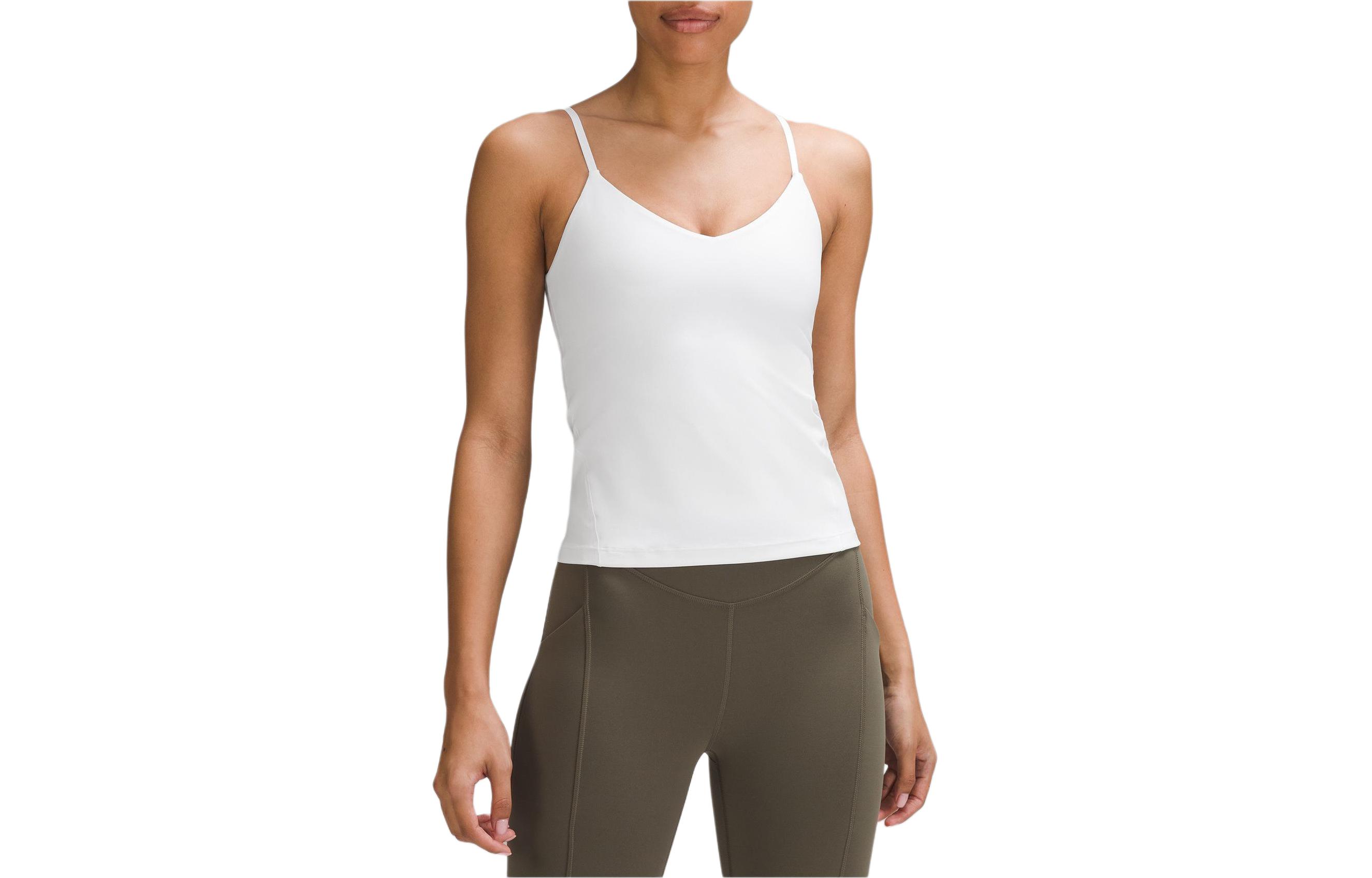 (Women) Lululemon Align Tank Top Nulu™ Fabric Light Support Adjustable Straps White Women LW1EX9S