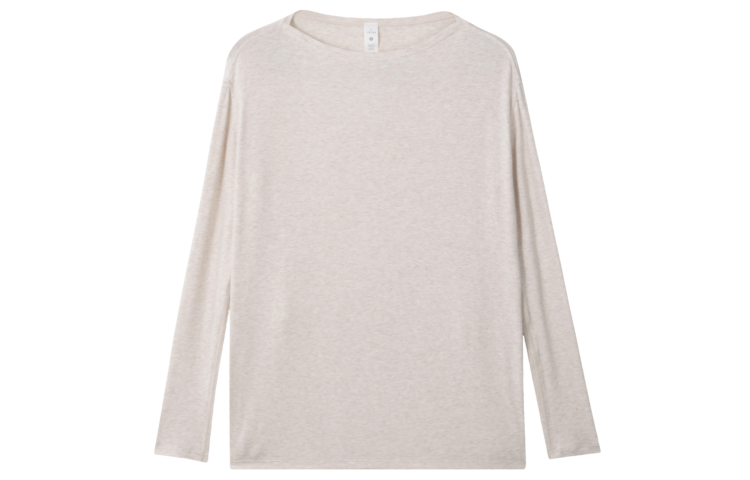 (Women) Lululemon Back in Action Solid Ribbed Loose Fit Long Sleeve Tee LW3FIHS