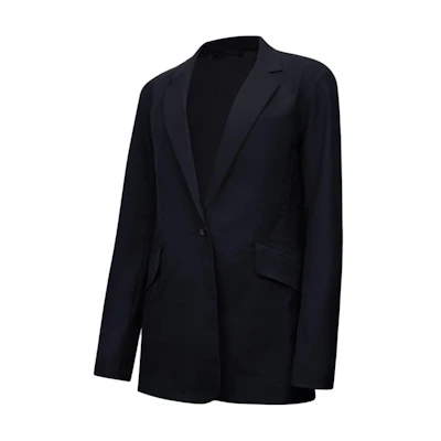 (Women) Lululemon Black Relaxed-Fit Swift Twill Blazer LW3HLDS