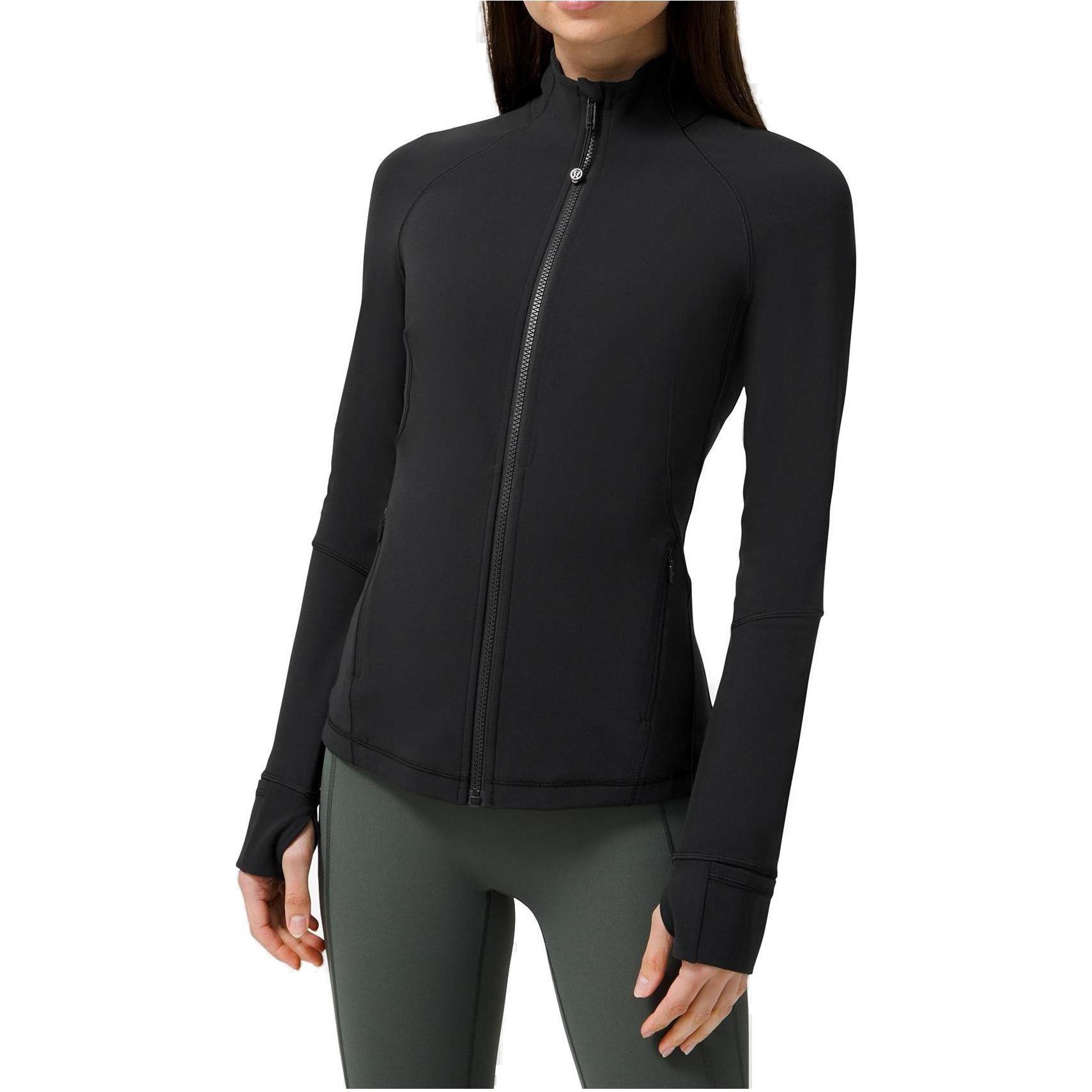 (Women) Lululemon Black Zip-Up Long Sleeve Jacket LW3ENTS