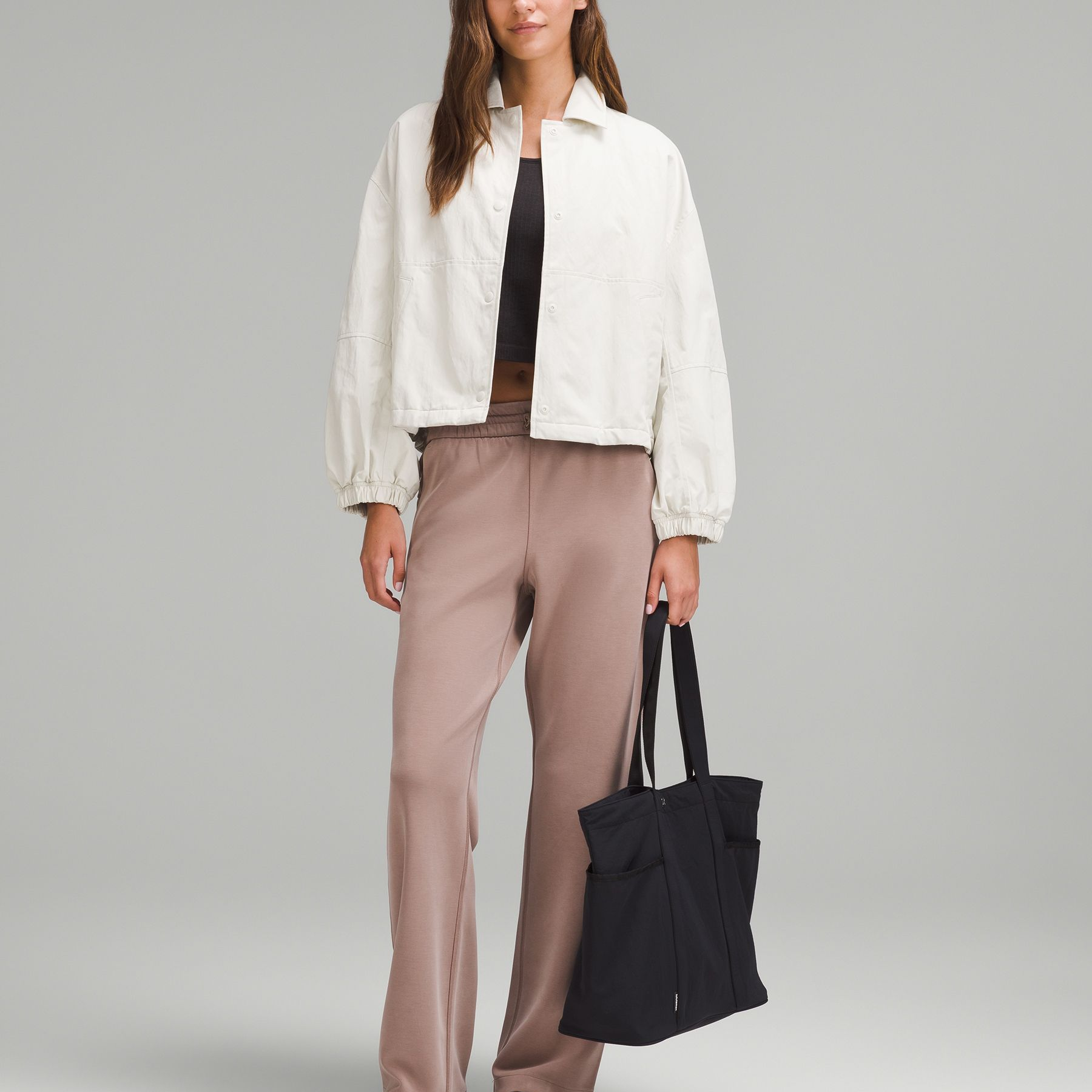 Sizing (W) Chaqueta Suelta y Elegante Lululemon Coach Series Color Sólido LW4CGPS