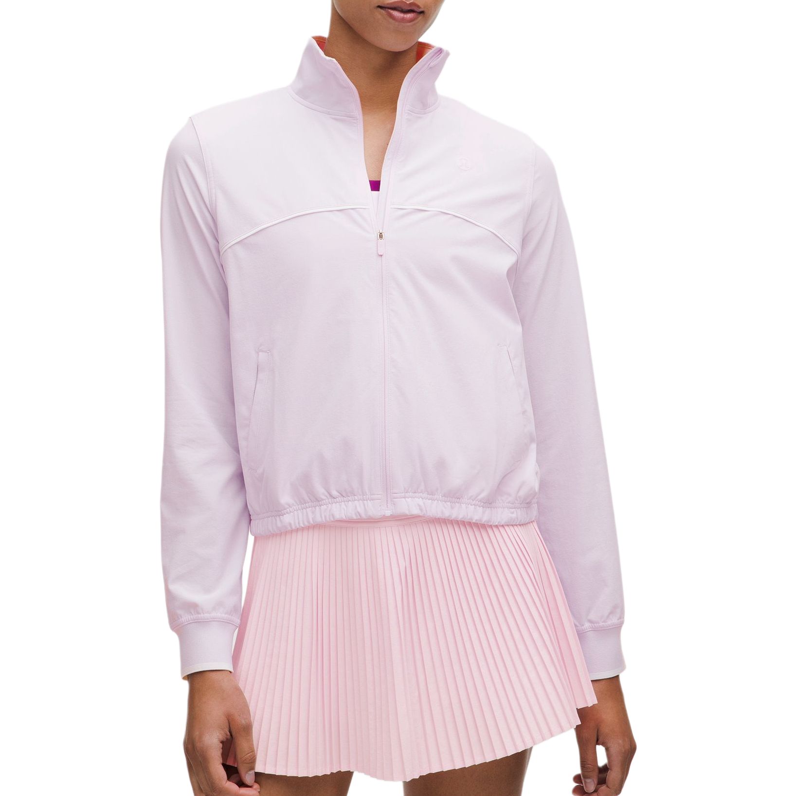 (Women) Lululemon Court Rival Retro Tennis Jacket with Zip and Loose Fit LW3IR9S