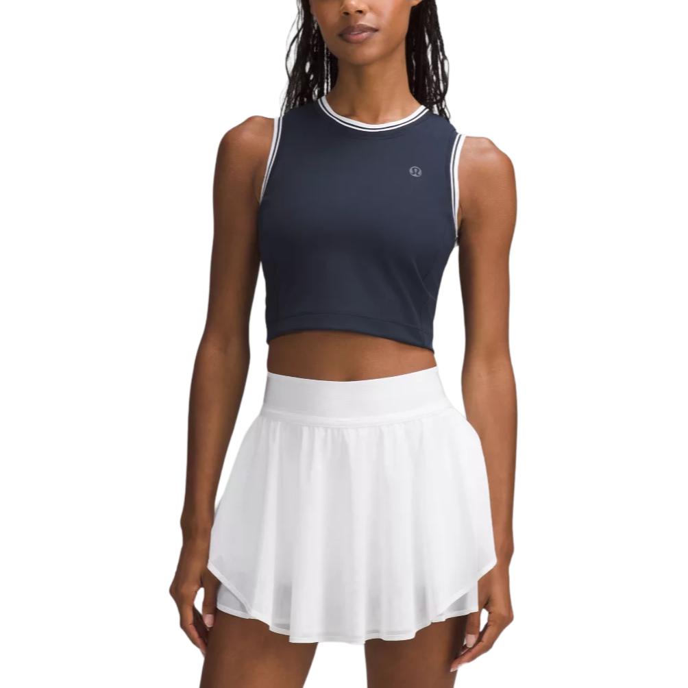 (Women) Lululemon Cropped Tennis Tank Top Medium Support Breathable Sleeveless. LW1ET6S