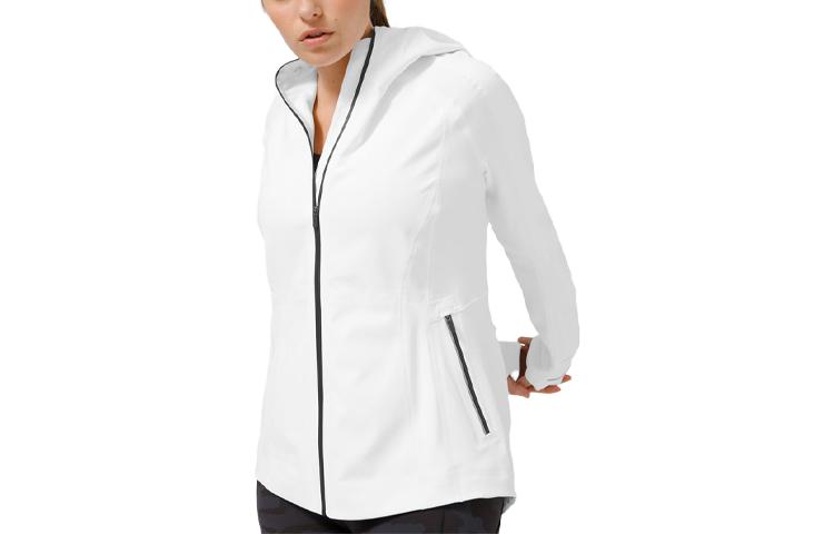 (Women) Lululemon Cross Chill Windproof Hooded Jacket Solid Color LW4BJAS