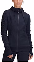 (Women) Lululemon Dance Studio Jacket Solid Zip Hoodie with Ribbed Drawstrings LW4BG3S (Women) Lululemon Dance Studio Jacket Solid Zip Hoodie with Ribbed Drawstrings LW4BG3S
