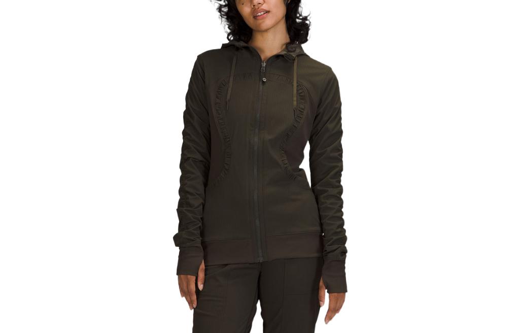 (Women) Lululemon Dance Studio Jacket Solid Zip Hoodie with Ribbed Drawstrings LW4BG3S 圖 2