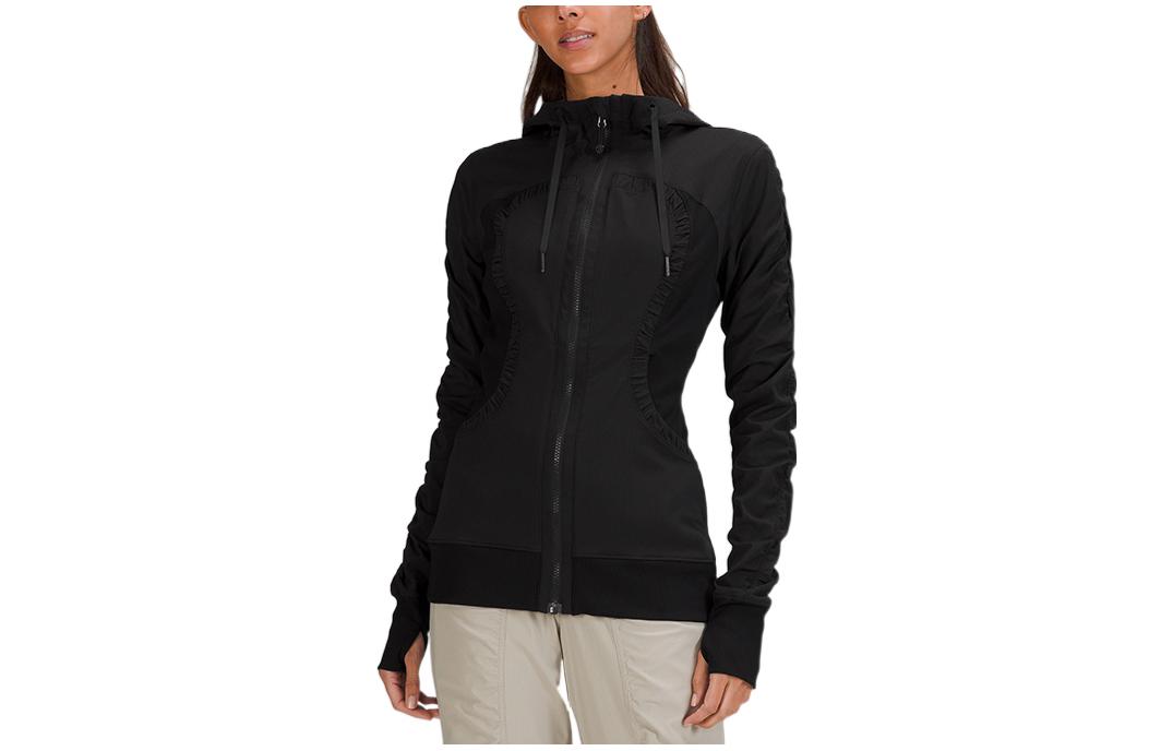 (Women) Lululemon Dance Studio Jacket Solid Zip Hoodie with Ribbed Drawstrings LW4BG3S 圖 4