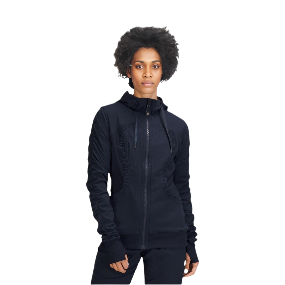 (Women) Lululemon Dance Studio Jacket Solid Zip Hoodie with Ribbed Drawstrings LW4BG3S 圖 5