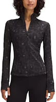 (Women) Lululemon Define Jacket Black Leopard Print Logo Comfortable Casual Jacket LW4CFWS (Women) Lululemon Define Jacket Black Leopard Print Logo Comfortable Casual Jacket LW4CFWS