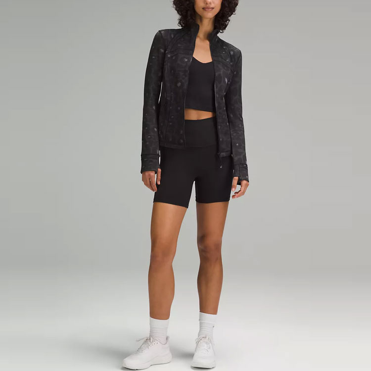Purchase (W) Lululemon 黑豹纹印花标志舒适休闲夹克 LW4CFWS