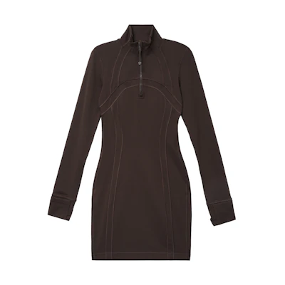 (Women) Lululemon Define Long-Sleeve Dress High-Neck Zip Mini Dress LW1EKYS