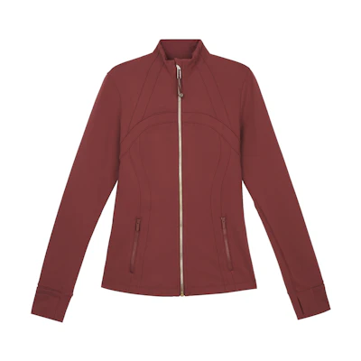 (Women) Lululemon Define Luon Fabric Zip Jacket Women Hot Wine Color LW4BSKS
