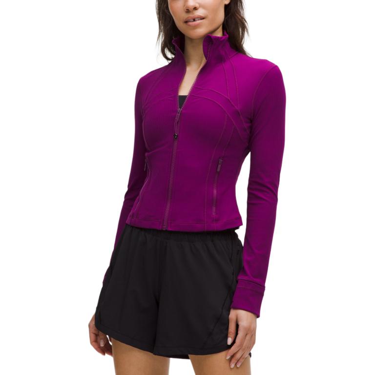 (Women) Lululemon Define Nulu™ Fabric Ribbed Slim Short Zip Yoga Jacket LW3HB6S