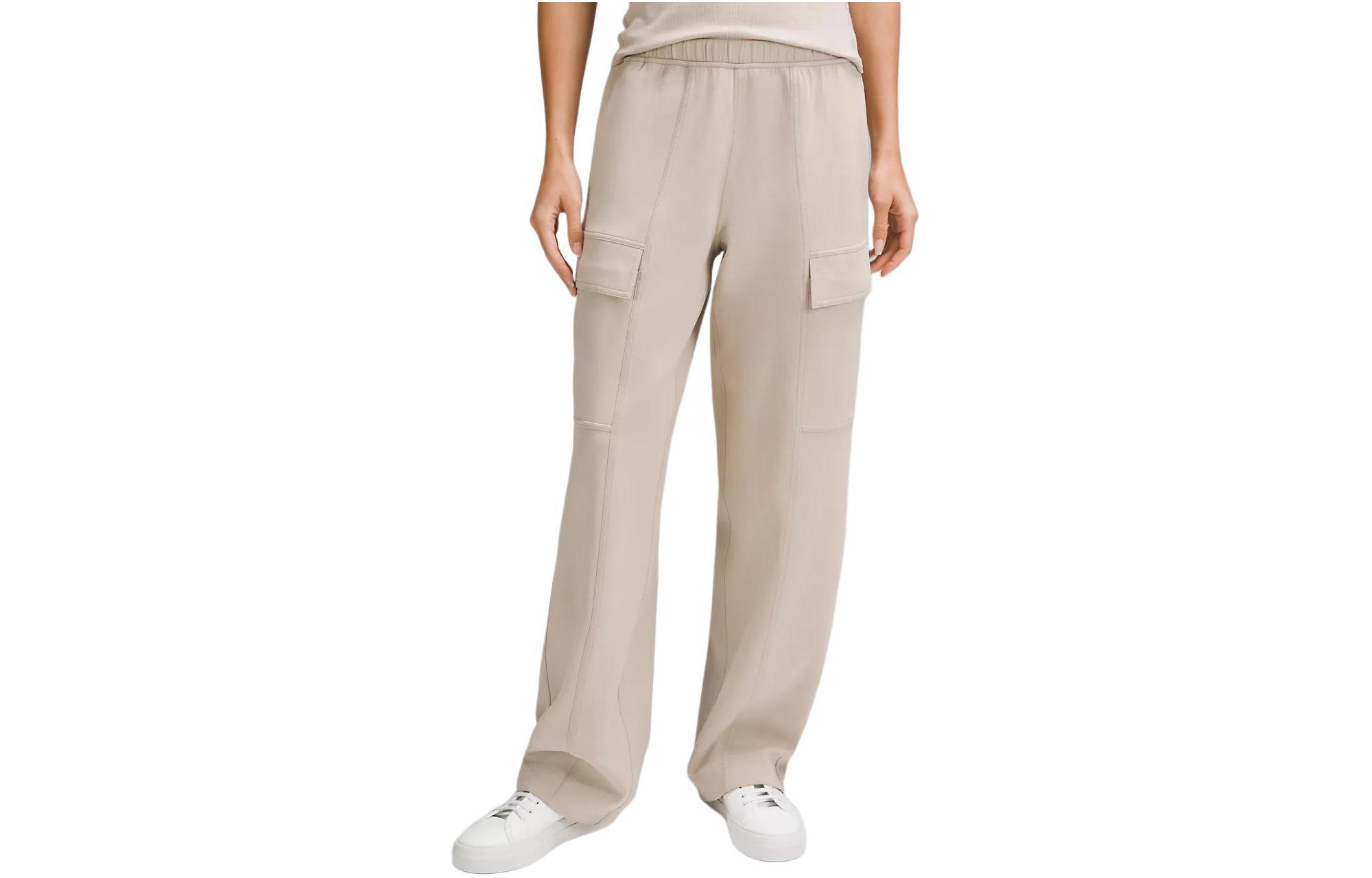 (Women) Lululemon Double Knit Cotton-Blend Relaxed Cargo Pants LW5FXCS