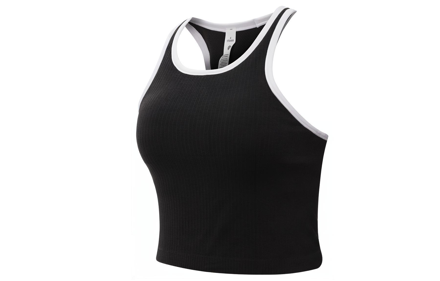 (Women) Lululemon Ebb to Street Colorblock Slim Fit Racerback Crop Tank Top Women LW1EWFS