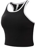 (Women) Lululemon Ebb to Street Colorblock Slim Fit Racerback Crop Tank Top Women LW1EWFS (Women) Lululemon Ebb to Street Colorblock Slim Fit Racerback Crop Tank Top Women LW1EWFS