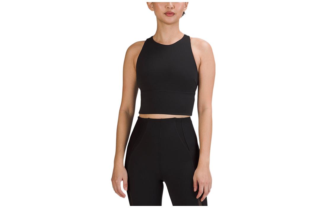 (Women) Lululemon Everlux™ Fabric Sports Tank with Removable Pads and Logo Print - Women LW1DVYS
