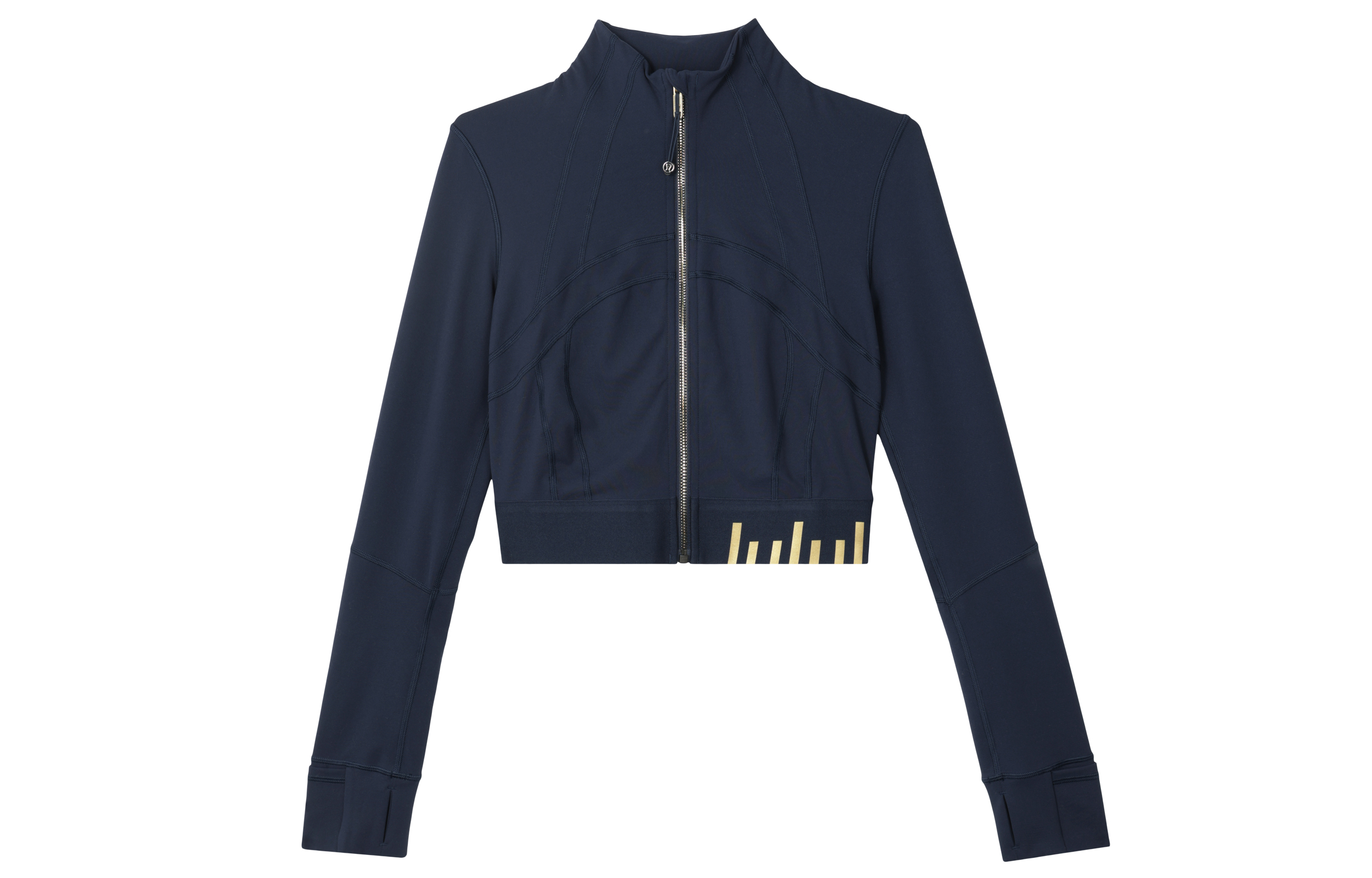 (Women) Lululemon Everlux Patterned Zip-Up Fitted Crop Jacket for Women LW4BN0S