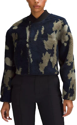 (W) Chaqueta Bomber de Felpa Lululemon Estampado Irregular con Cremallera y Cuello en V LW4CD1S Buy (W) Chaqueta Bomber de Felpa Lululemon Estampado Irregular con Cremallera y Cuello en V LW4CD1S