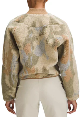 (W) Chaqueta Bomber de Felpa Lululemon Estampado Irregular con Cremallera y Cuello en V LW4CD1S Details for (W) Chaqueta Bomber de Felpa Lululemon Estampado Irregular con Cremallera y Cuello en V LW4CD1S